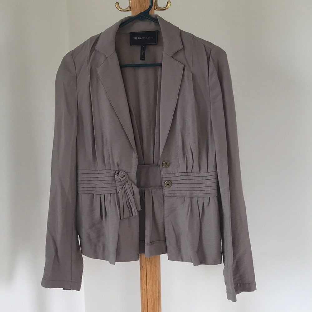 BCBGMAXAZRIA Linen-Look Jacket